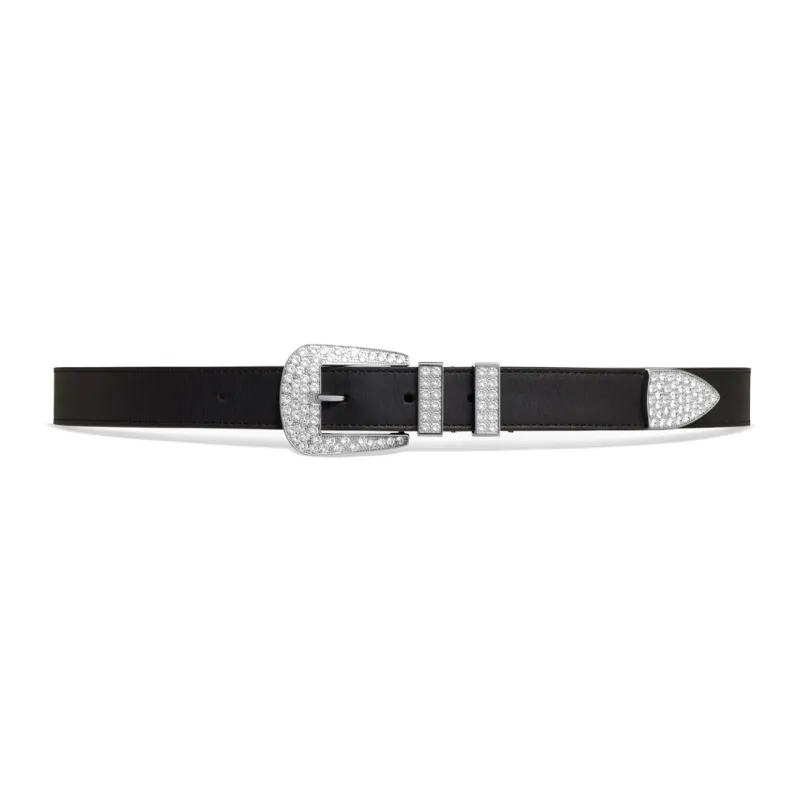CELINE Medium Marco Belt With Strass In Vintage Calfskin-0