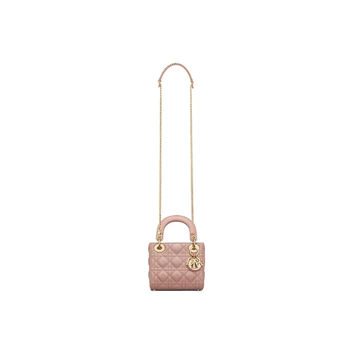 DIOR Lady Dior Sheepskin Shoulder Bag, Crossbody Bag, Handbag Mini Women's Crimson-4