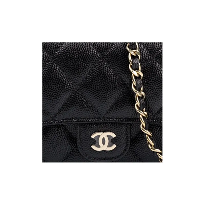 CHANEL 22SS Leather Evening Bag, Coin Purse, Shoulder Bag, Crossbody Bag Mini Women's Black-4