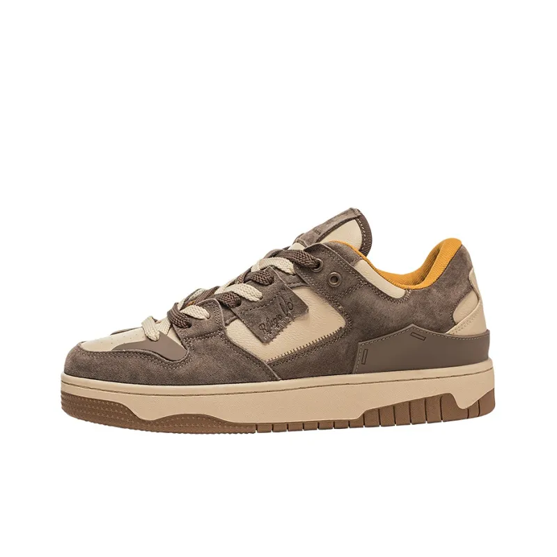 RIFUGIO VO' Skateboard Shoes Unisex Low Top Coffee-0