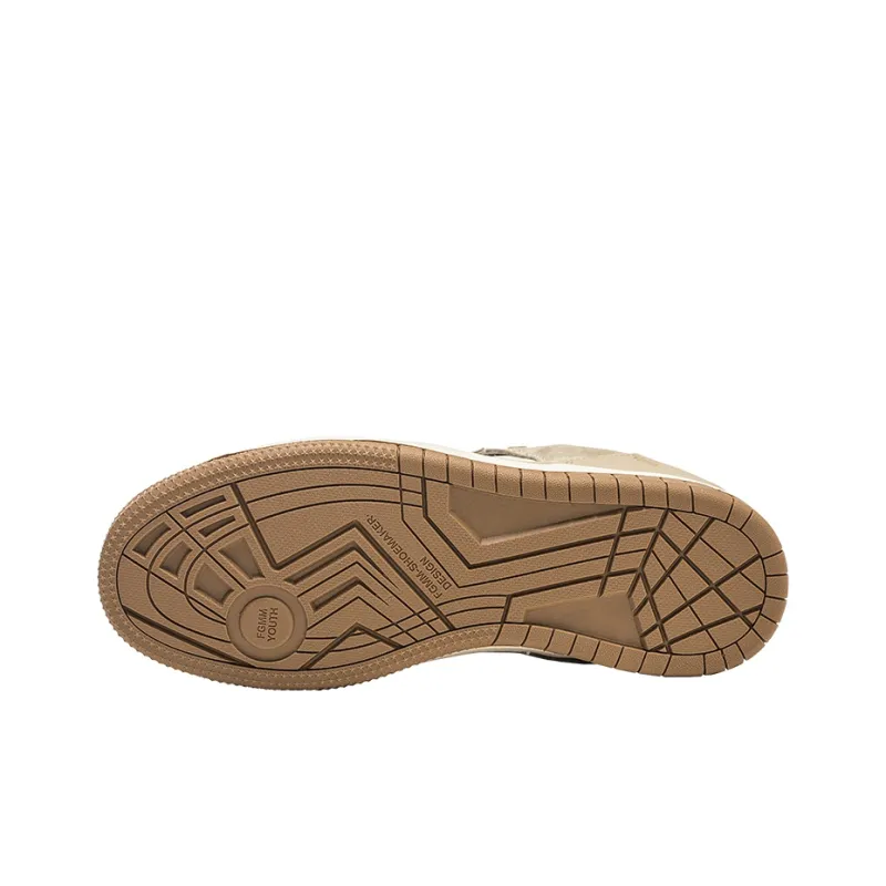 RIFUGIO VO' Stylish Skateboarding Shoes Unisex Light Khaki-5