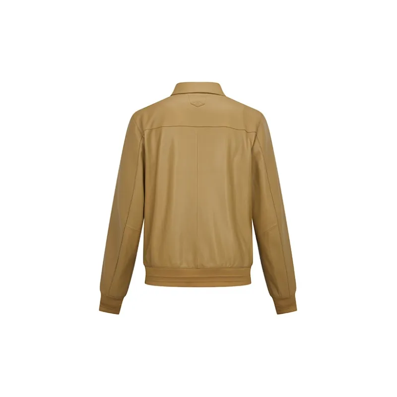RARE Leather Jacket Men's Ginger Yellow-1