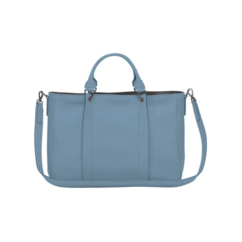 LONGCHAMP 3D Cow Leather With Sheepskin Trim Shoulder Bag Crossbody Bag Handbag Medium Size Women's Dark Gray-2
