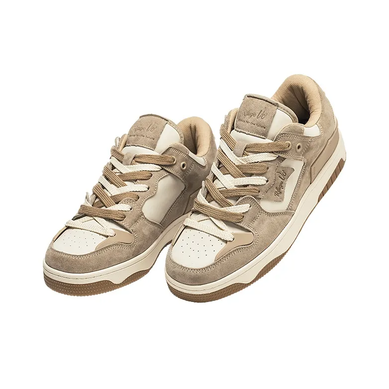 RIFUGIO VO' Stylish Skateboarding Shoes Unisex Light Khaki-3