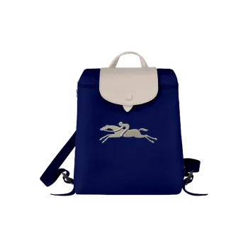 LONGCHAMP Cow Leather Trim Backpack Women's Blue