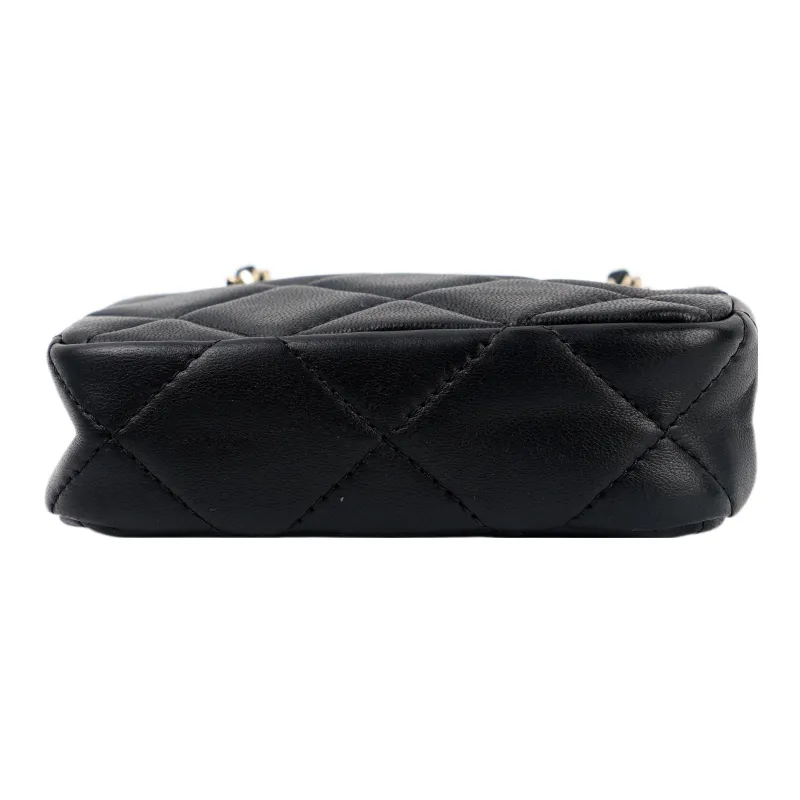 CHANEL Lambskin Clutch, Coin Purse, Shoulder Bag, Crossbody Bag Mini Women's Black-2