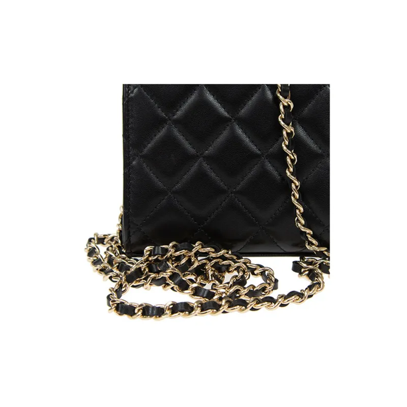 CHANEL Trendy Cc Sheepskin Shoulder Bag, Crossbody Bag Mini Women's Black-4