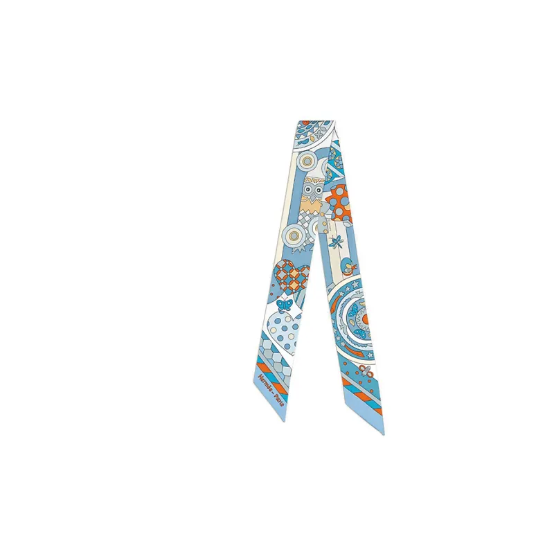 HERMES Silk Scarves Women's Blue-0