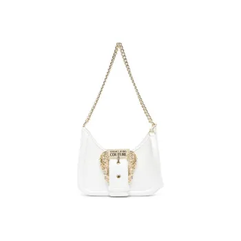 VERSACE JEANS COUTURE Polyurethane Polyester Handbag, Shoulder Bag Women's White