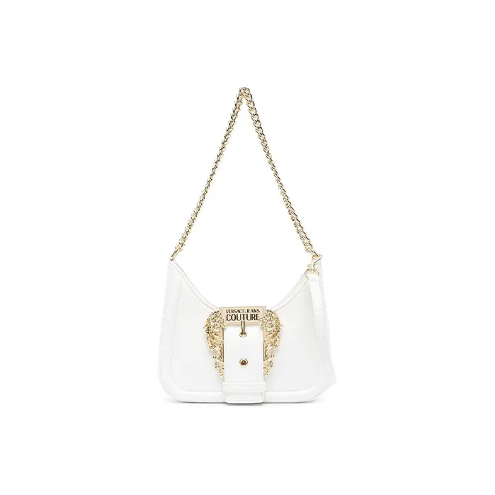 VERSACE JEANS COUTURE Polyurethane Polyester Handbag, Shoulder Bag Women's White-0