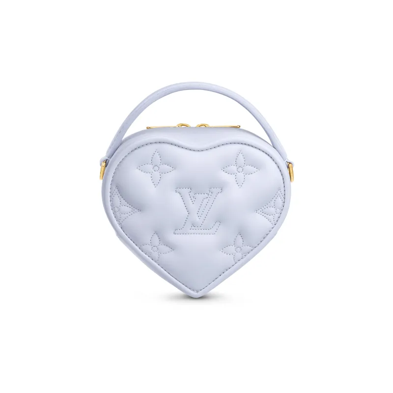 LOUIS VUITTON Cow Leather Heart Shaped Crossbody One Shoulder Handbag Women's Light Purple-2