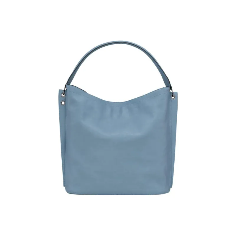LONGCHAMP 3D Calfskin With Sheepskin Trim Handbag Shoulder Bag Women's Dark Gray-1