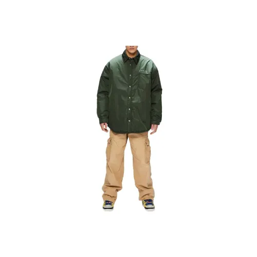 KHRISJOY Jackets Men Navy Green