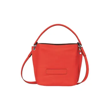 LONGCHAMP 3D Cow Leather With Sheepskin Trim Handbag Shoulder Bag Crossbody Bag Women's Orange