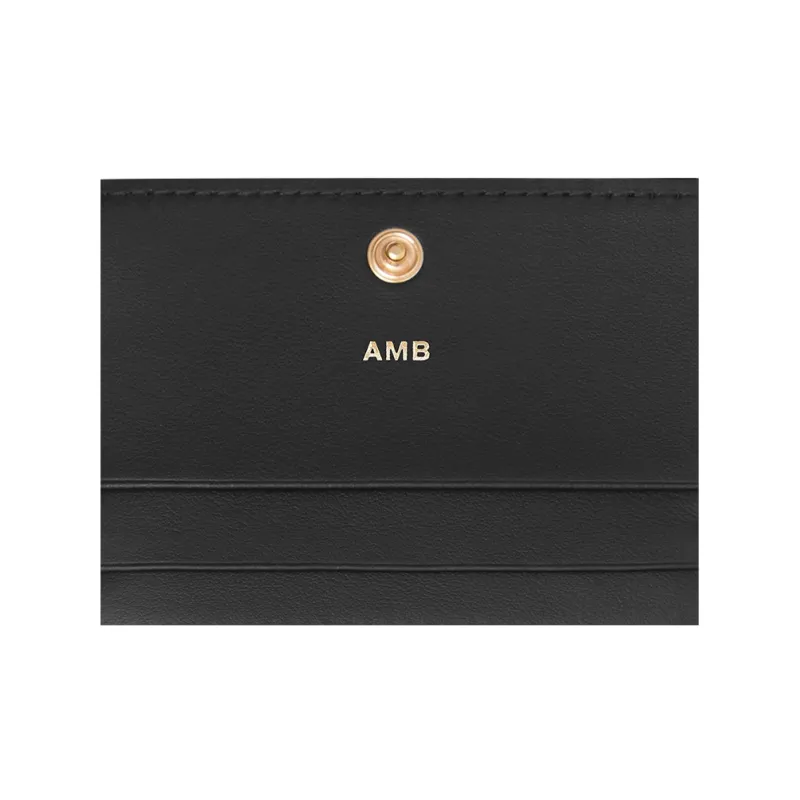 Burberry Calfskin Wallet Regular Women's Black-5