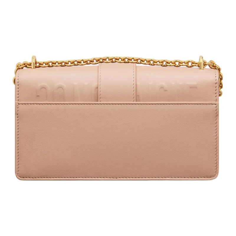 DIOR 30 Montaigne Smooth Calf Leather Shoulder Bag Crossbody Bag Women's Nude Pink-1