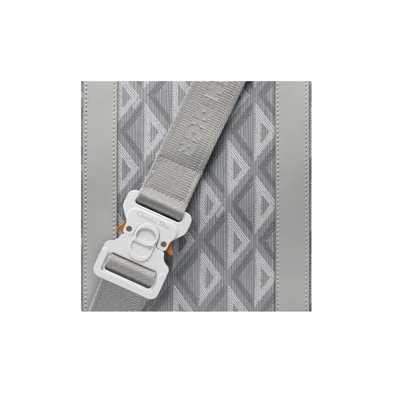 DIOR Lingot Canvas With Leather Detail Briefcase, Shoulder Bag, Crossbody Bag, Handbag Men's Gray-6