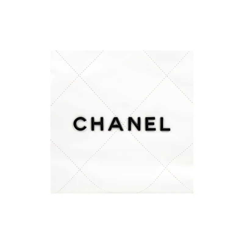 CHANEL Smooth Finish Calfskin Tote Bag, Shopping Bag, Crossbody Bag, Shoulder Bag Medium Size Women's White-4