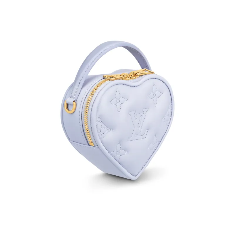 LOUIS VUITTON Cow Leather Heart Shaped Crossbody One Shoulder Handbag Women's Light Purple-1