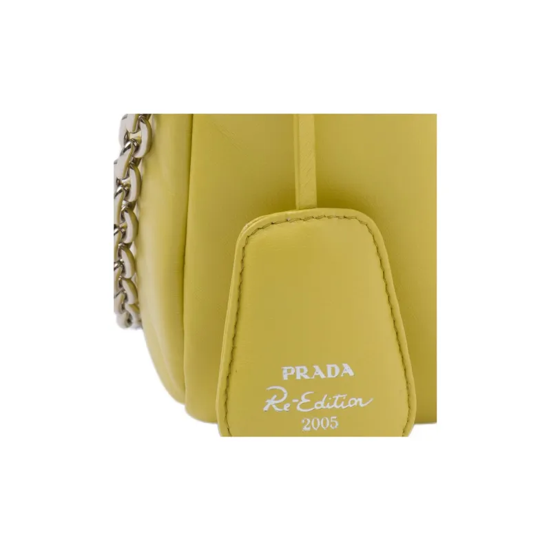 PRADA Re Edition Nappa Leather Crossbody Bag Shoulder Bag Women's Pomelo Green-3