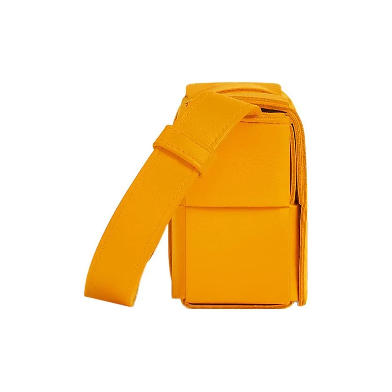 Bottega Veneta CASSETTE Pillow Bag Sheepskin Plaid Bag, Handheld Crossbody Bag, Shoulder Bag Women's Orange-1