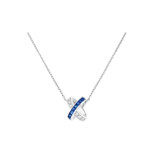 Chaumet Liens Lineage Lifetime Series Necklace Unisex Blue/Silver