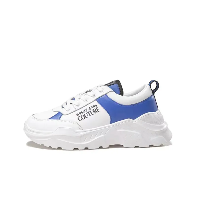 VERSACE JEANS Versace Low Top Sports Casual Shoes Men's White Blue-0