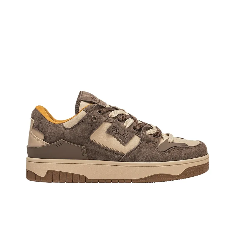 RIFUGIO VO' Skateboard Shoes Unisex Low Top Coffee-1