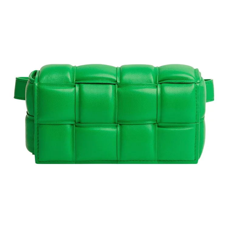 Bottega Veneta Woven Lambskin Fanny Pack Regular Women's Green-0