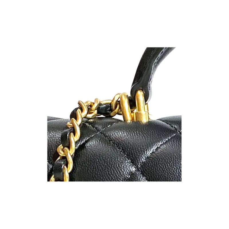 CHANEL Classic Flap CF Lambskin Flap Bag Handbag, Shoulder Bag, Crossbody Bag Mini Women's Black-6