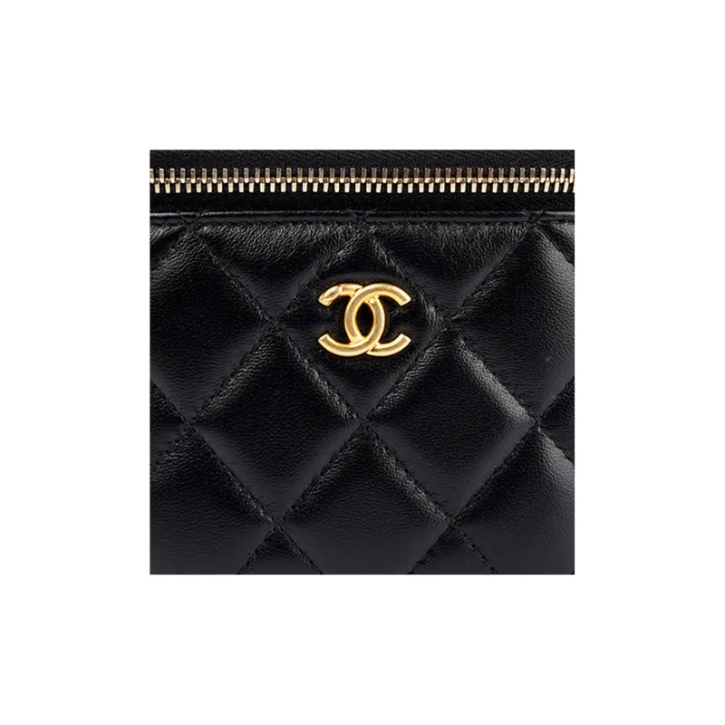 CHANEL Little Golden Ball Sheepskin Box Bag, Crossbody Bag, Shoulder Bag Women's Black-5