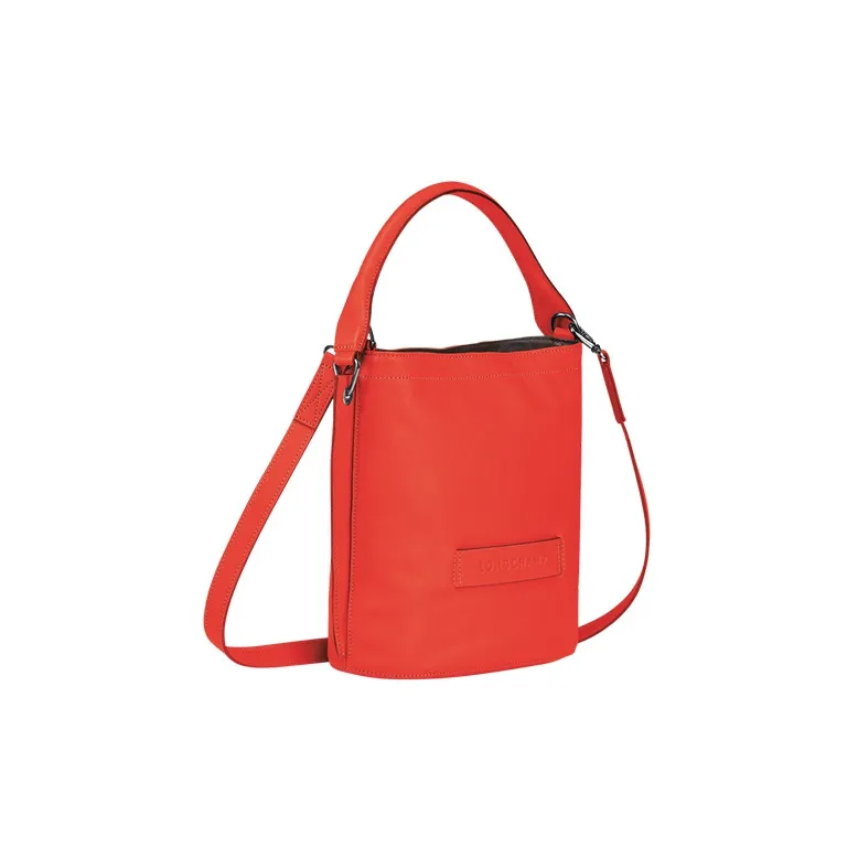 LONGCHAMP 3D Cow Leather With Sheepskin Trim Handbag Shoulder Bag Crossbody Bag Women's Orange-1