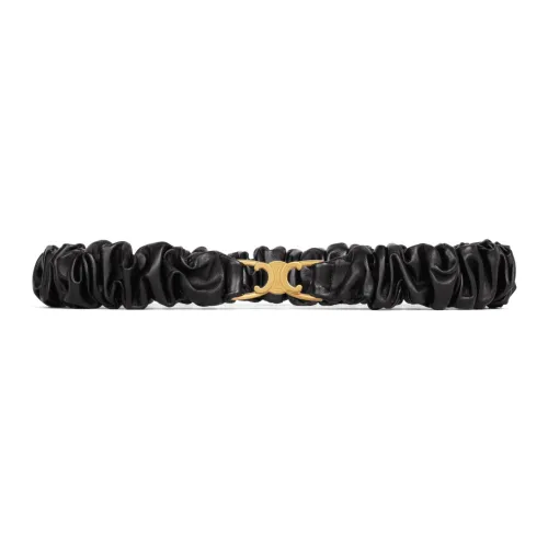 CELINE Leather Belts Women's Black