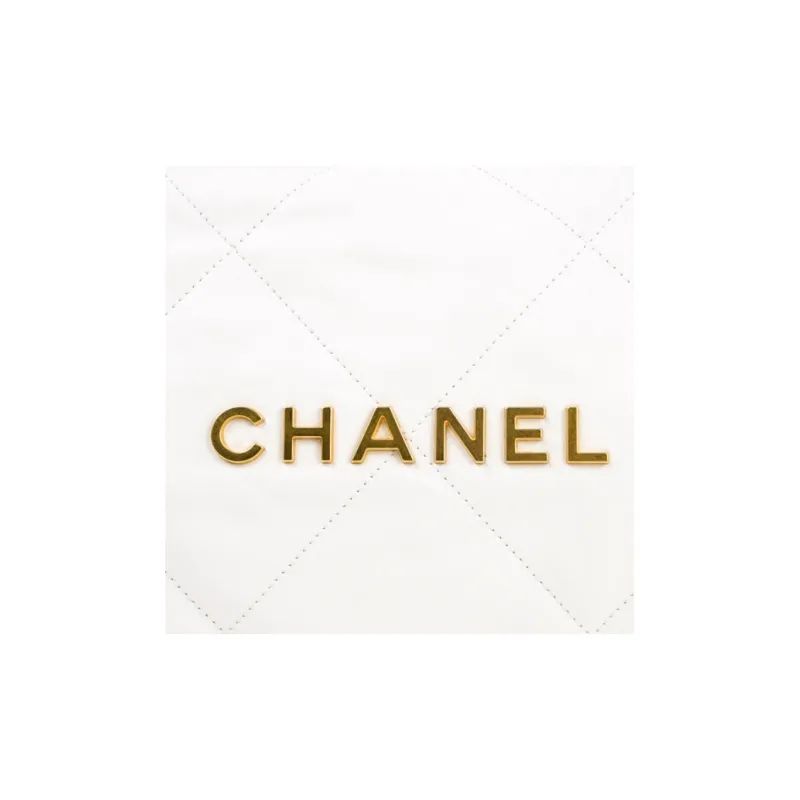 CHANEL 22Bag Smooth Finish Calfskin Tote Bag, Shopping Bag, Handbag, Shoulder Bag, Crossbody Bag Women's White-3
