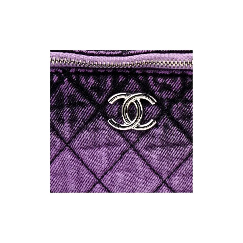 CHANEL Denim Fanny Pack Women's Purple-5
