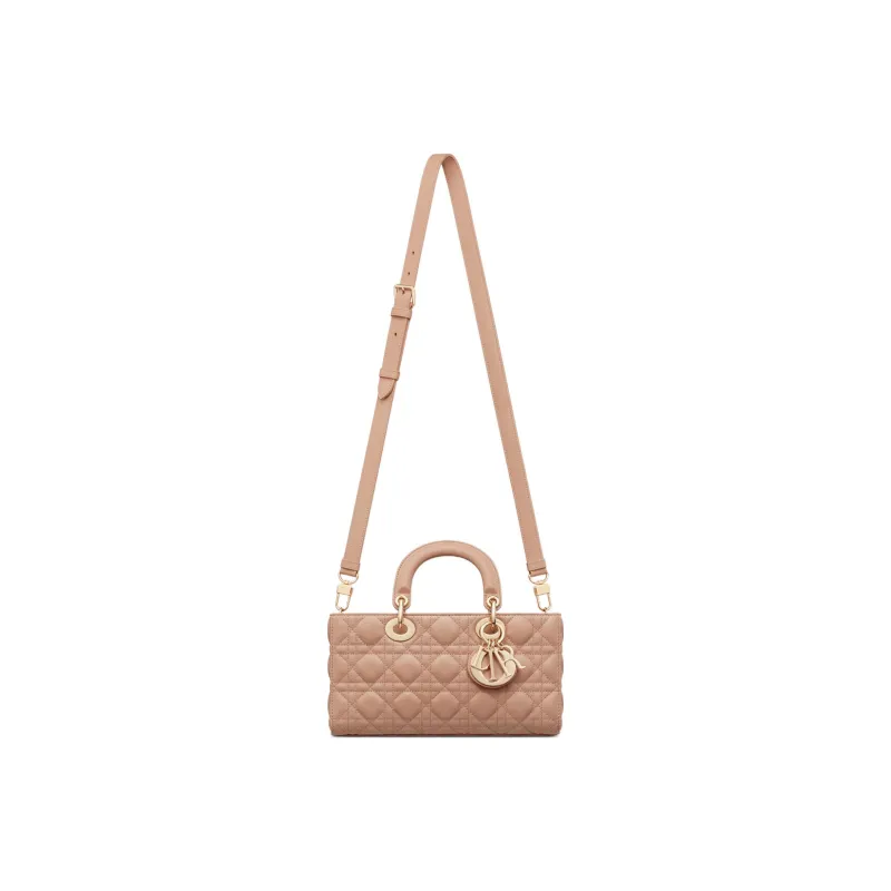 DIOR Lady D Joy Lambskin Lady Dior Bag, Shoulder Bag, Crossbody Bag, Handbag Medium Size Women's Nude-5