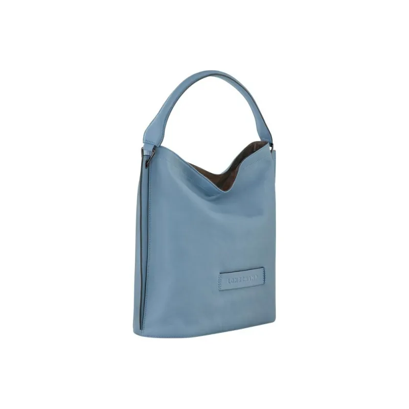 LONGCHAMP 3D Calfskin With Sheepskin Trim Handbag Shoulder Bag Women's Dark Gray-2