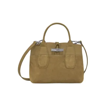 LONGCHAMP Roseau Cow Leather Big Bag One Shoulder Handbag Small Size Women's Bronze
