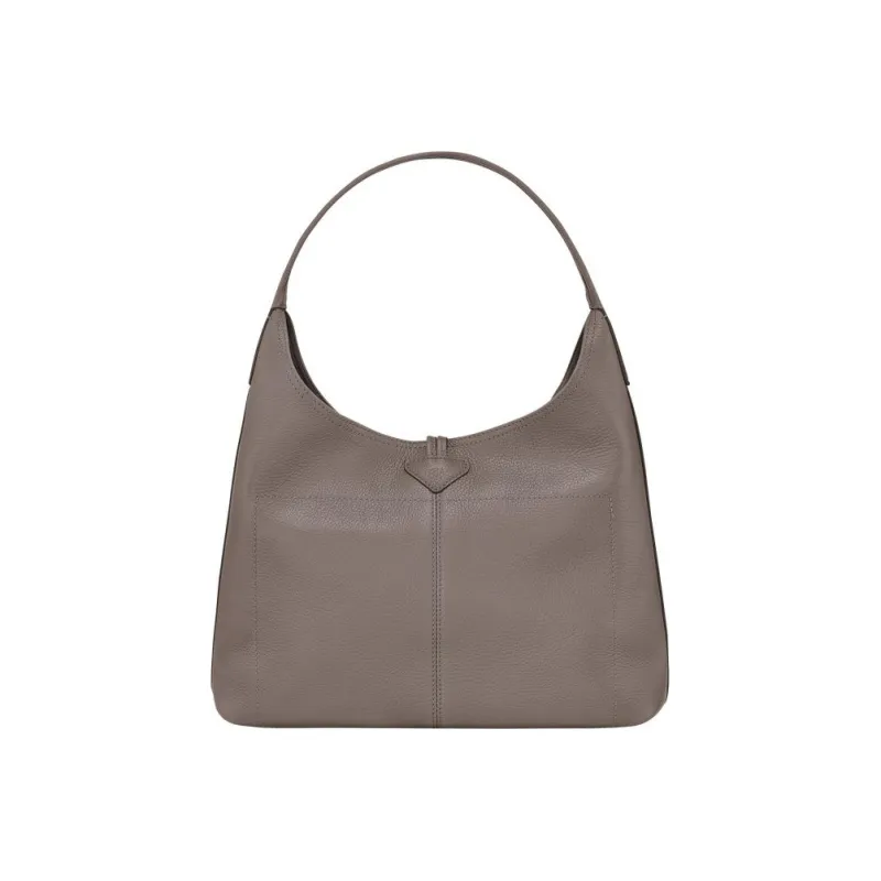 LONGCHAMP Roseau Essential Cow Leather Crescent Shaped Shoulder Bag Handbag Shoulder Bag Women's Gray-1
