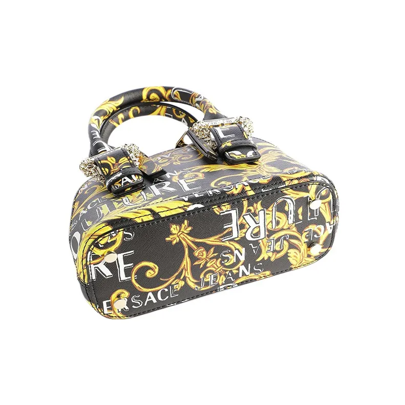 VERSACE JEANS COUTURE Polyester Shoulder Bag, Crossbody Bag, Handbag Women's Black-3