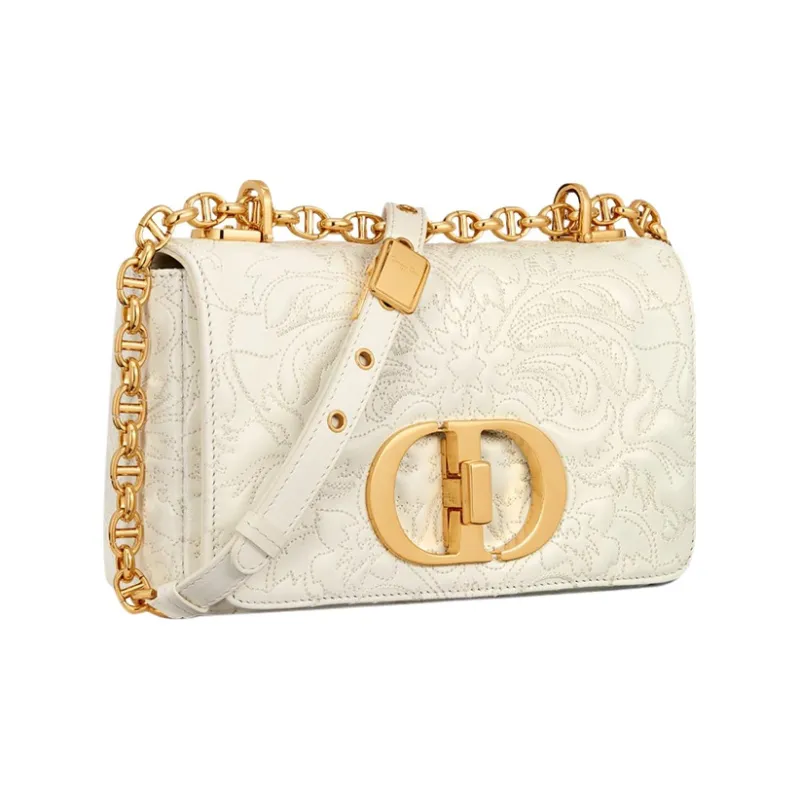 DIOR Caro Sheepskin Handbag Shoulder Bag Crossbody Bag Small Size Women's Milk White-1