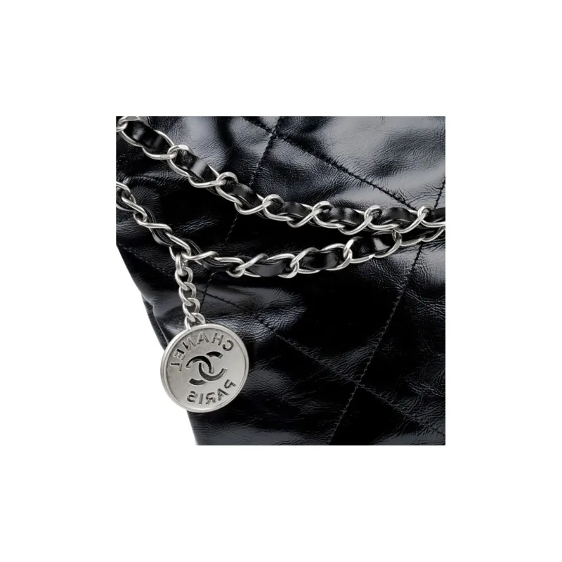 CHANEL 22Bag Smooth Finish Calfskin Tote Bag, Shopping Bag, Crossbody Bag, Shoulder Bag Women's Black-4