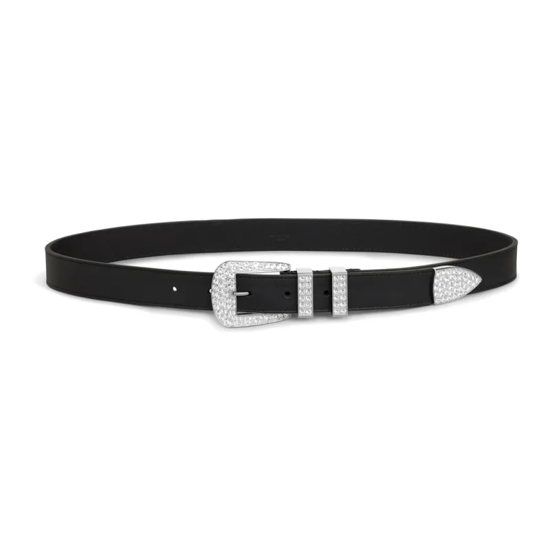 CELINE Medium Marco Belt With Strass In Vintage Calfskin-1
