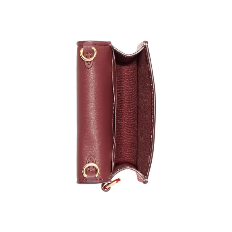 COACH Boxed Coated Canvas With Smooth Leather Card Holder Wallet Regular Women's Pink Multicolor Monogram-2
