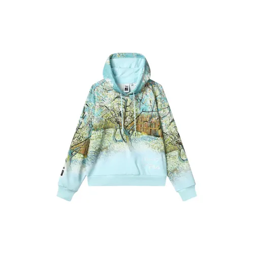 FILA Van Gogh Museum 2.0 Sweatshirts Women's Sky Blue