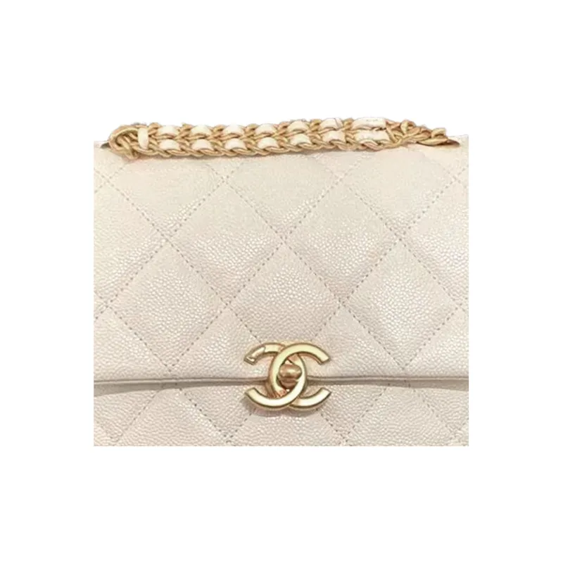 CHANEL 22P Cow Leather Backpack Women's White-4