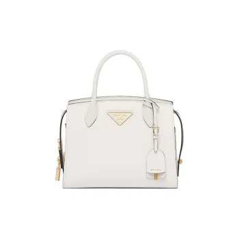 PRADA Smooth Leather Tote Bag Shopping Bag Shoulder Bag Crossbody Bag Handbag Mini Women's White