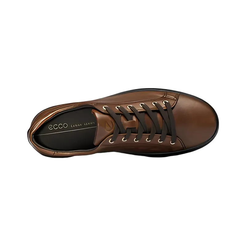 Ecco Low Top Stylish Skateboarding Shoes Men's Brown-4