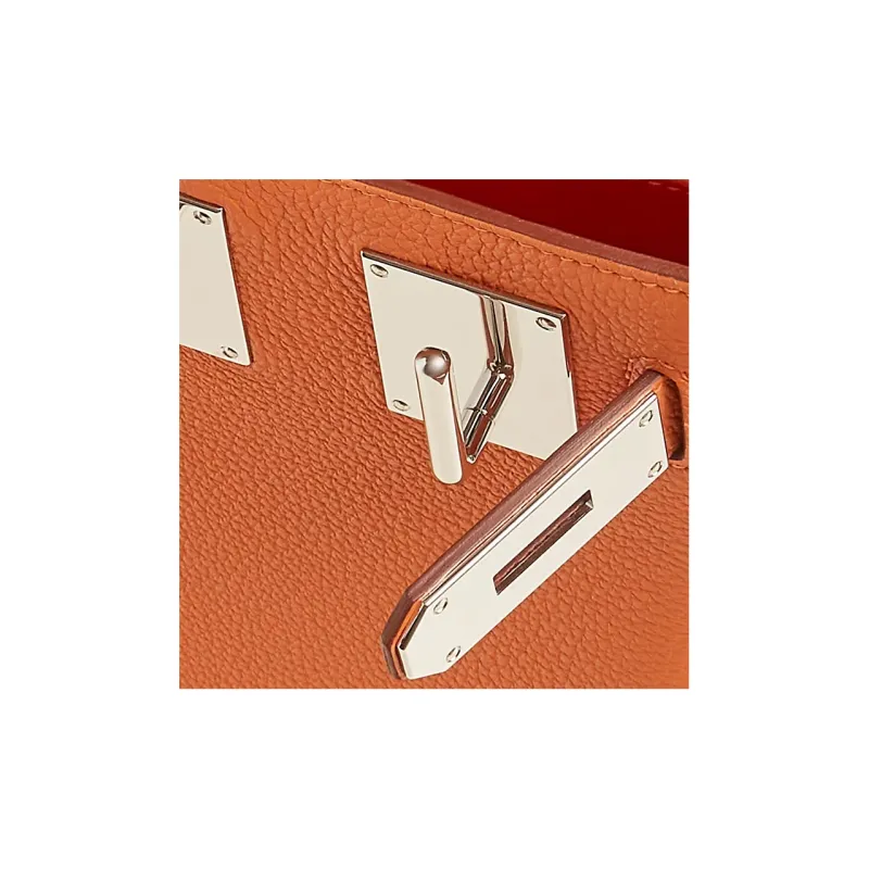 HERMES Hac A Dos Togo Calfskin Shoulder Bag Crossbody Bag Small Size Men's 93 Orange Orange-3