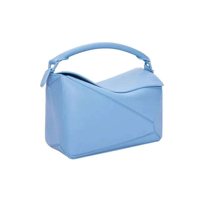 LOEWE Puzzle Bag In Satin Calfskin Olympic Blue-1